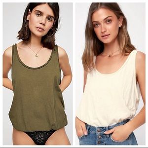 2 Free People Sydney Bodysuits